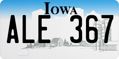 IA license plate ALE367