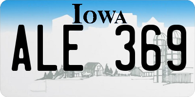 IA license plate ALE369