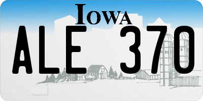 IA license plate ALE370