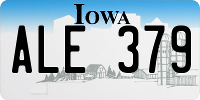 IA license plate ALE379