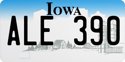 IA license plate ALE390