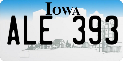 IA license plate ALE393