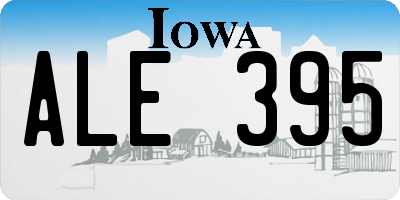 IA license plate ALE395