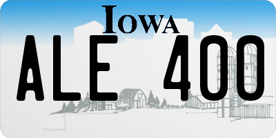 IA license plate ALE400