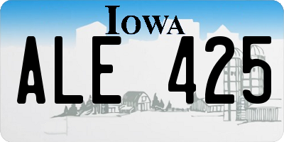 IA license plate ALE425