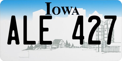 IA license plate ALE427