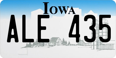 IA license plate ALE435
