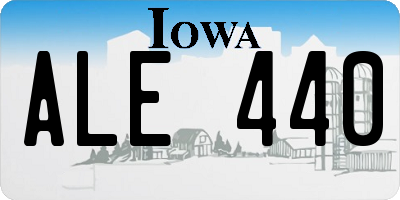 IA license plate ALE440