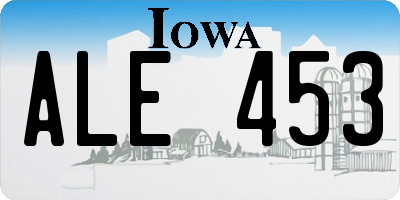 IA license plate ALE453