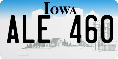IA license plate ALE460