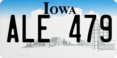IA license plate ALE479