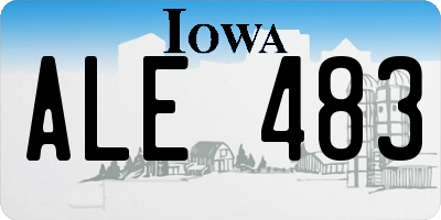 IA license plate ALE483