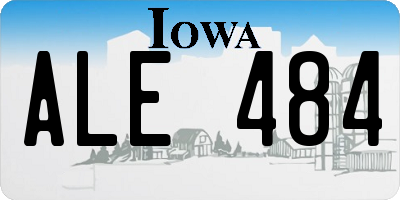 IA license plate ALE484