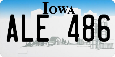IA license plate ALE486