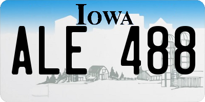 IA license plate ALE488