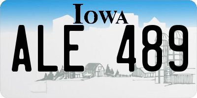 IA license plate ALE489