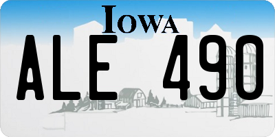 IA license plate ALE490