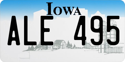 IA license plate ALE495