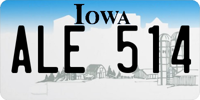 IA license plate ALE514