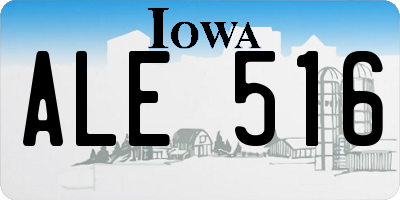IA license plate ALE516