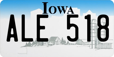 IA license plate ALE518