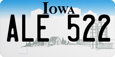 IA license plate ALE522