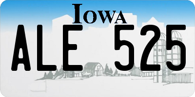 IA license plate ALE525