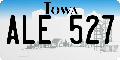 IA license plate ALE527