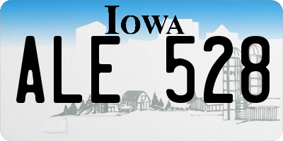 IA license plate ALE528