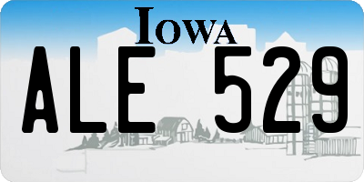 IA license plate ALE529