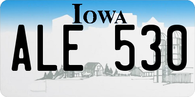IA license plate ALE530