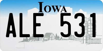 IA license plate ALE531