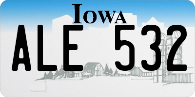 IA license plate ALE532