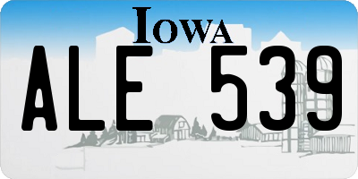 IA license plate ALE539