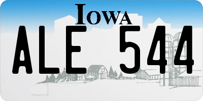 IA license plate ALE544