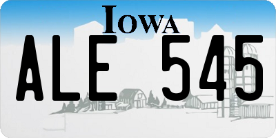IA license plate ALE545