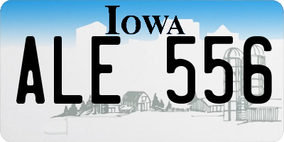 IA license plate ALE556