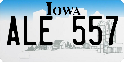 IA license plate ALE557