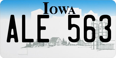IA license plate ALE563