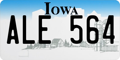 IA license plate ALE564
