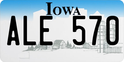 IA license plate ALE570