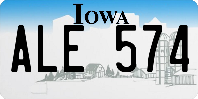 IA license plate ALE574