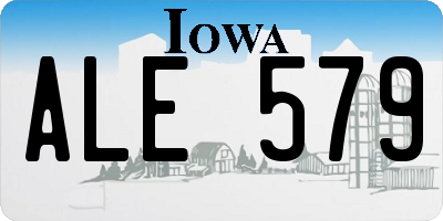 IA license plate ALE579