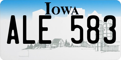 IA license plate ALE583
