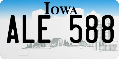 IA license plate ALE588