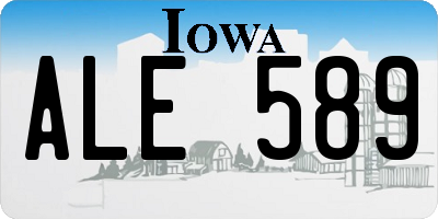 IA license plate ALE589