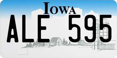 IA license plate ALE595