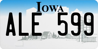 IA license plate ALE599
