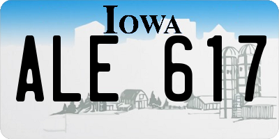 IA license plate ALE617