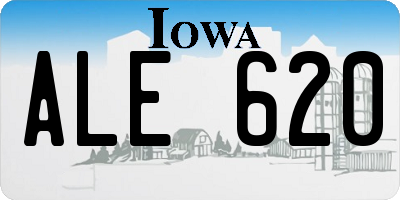 IA license plate ALE620